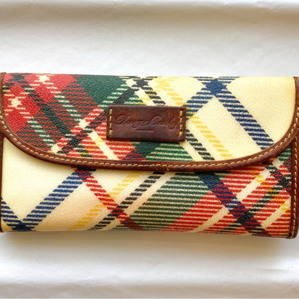 Vintage Dooney & Bourke Tartan Plaid Wallet